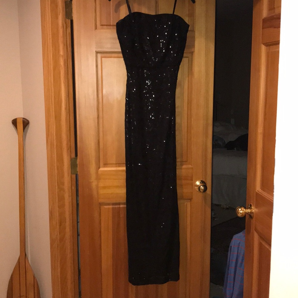 Sequined Ralph Lauren black gown